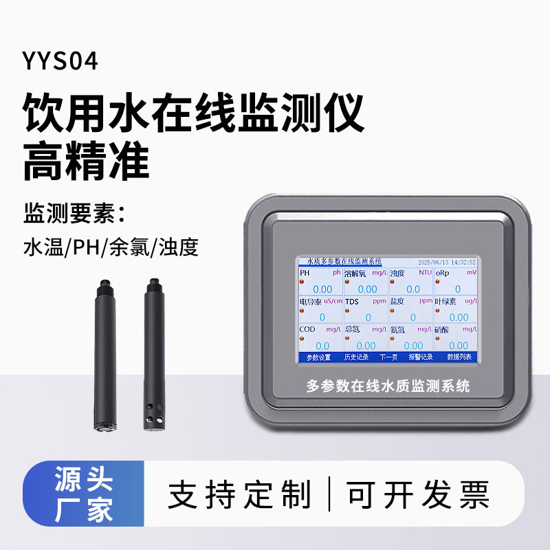飲用水水質(zhì)監(jiān)測參數(shù)(水溫、ph、余氯、濁度)